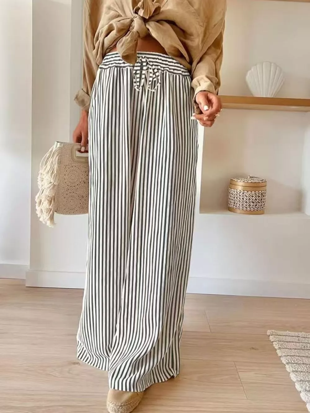 Striped Wide-Leg Pants, image 5