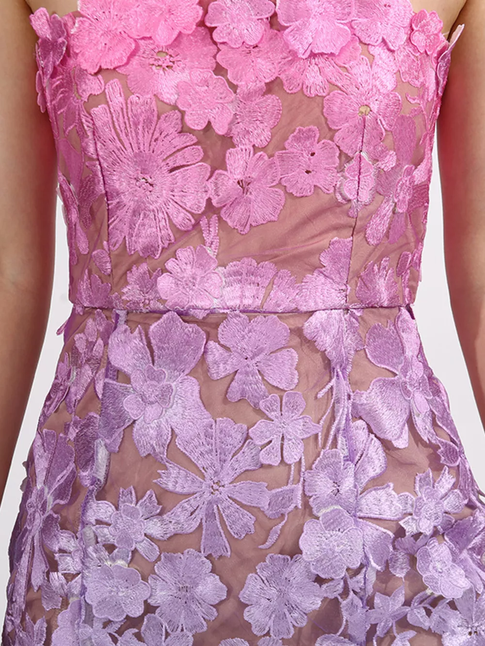 Floral Embroidered Tube Maxi Dress, image 8