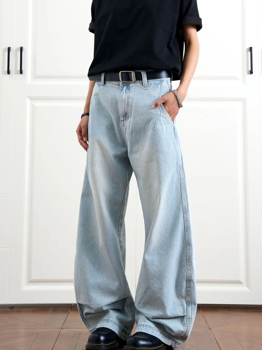 Men's Full Size Wide-Leg Relaxed Fit Jeans Plus Size, image 4