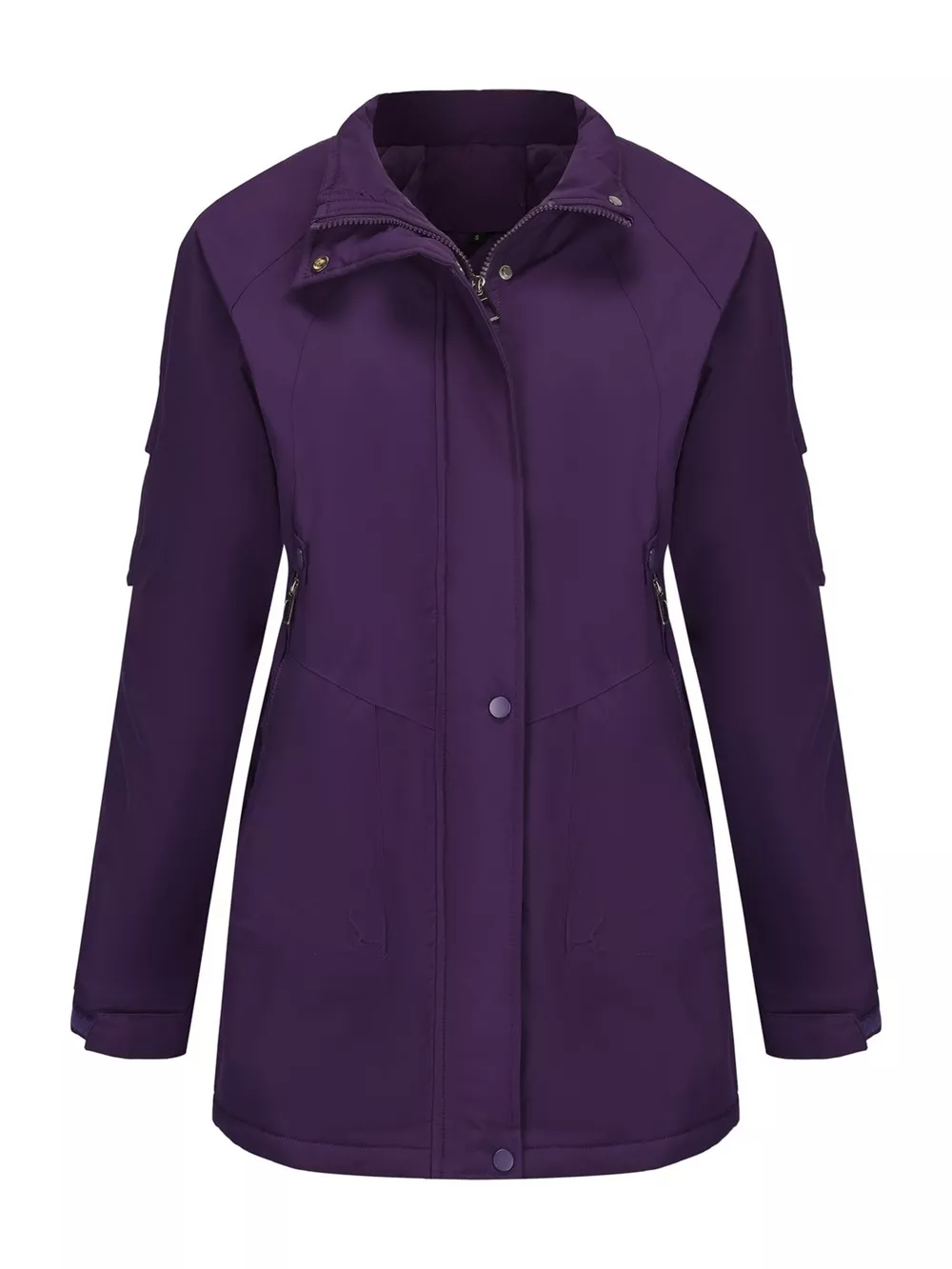 Full Size Hooded Mid-Length Windproof Outerwear Plus Size, image 7