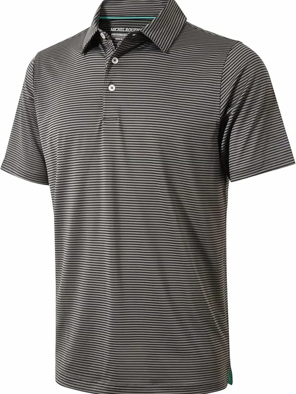 Men's Full Size Striped Short Sleeve Polo Plus Size