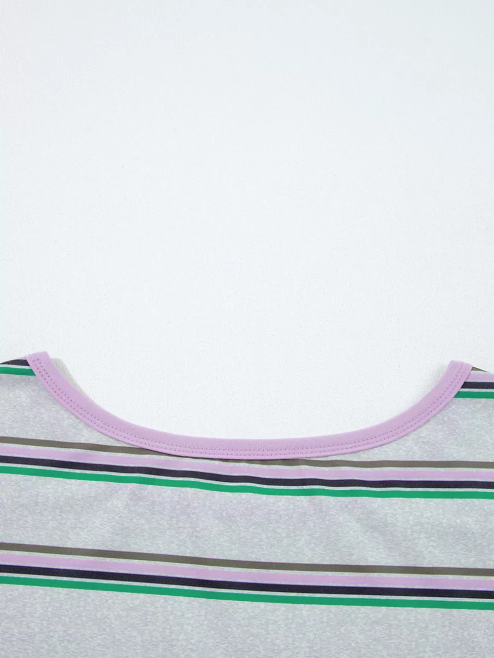 Stripe Oversize Drop Shoulder Long Sleeve Casual Top, image 4
