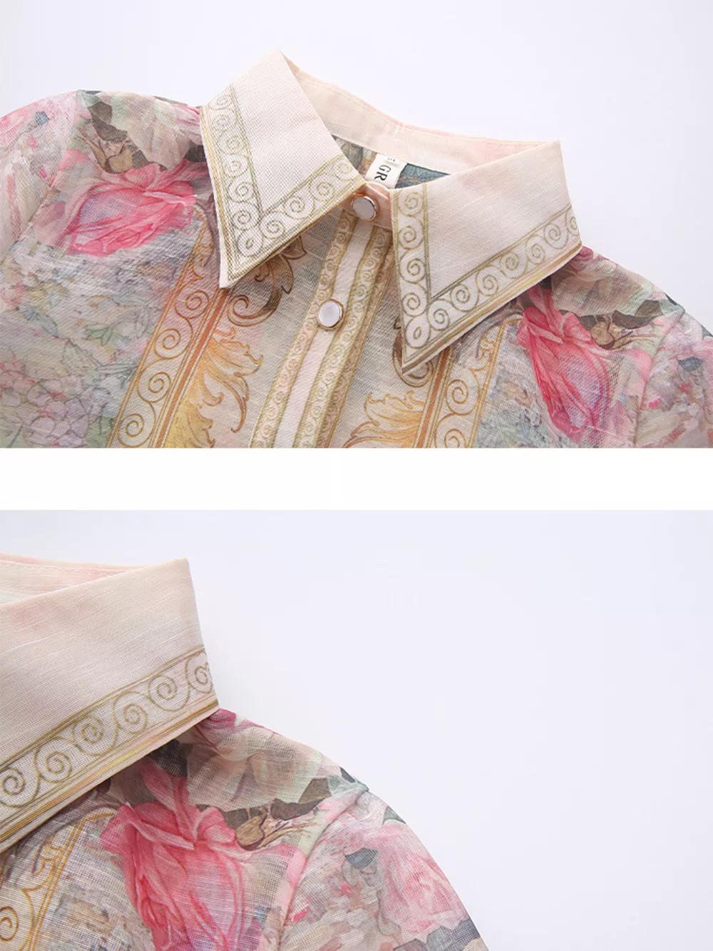 Floral Print Belted Shirt Dress, image 4