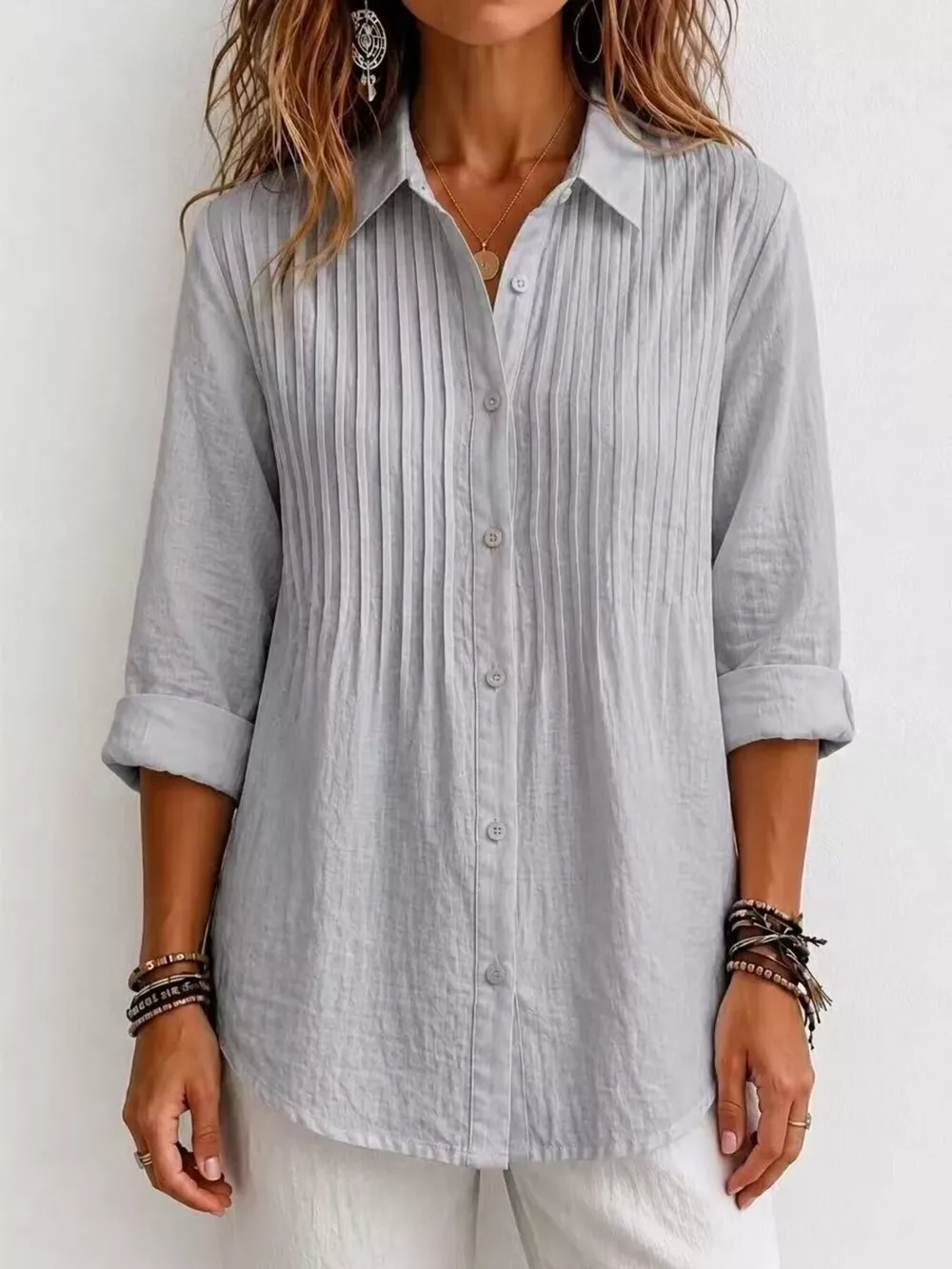 Men's Full Size Button Up Long Sleeve Shirt Plus Size, image 5