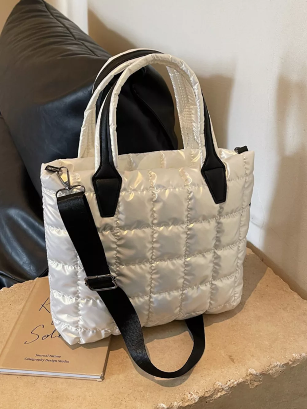 Bubble Textured Tote Crossbody Bag, image 10