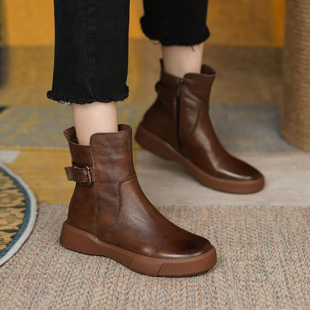 Round Toe Platform Boots, image 6