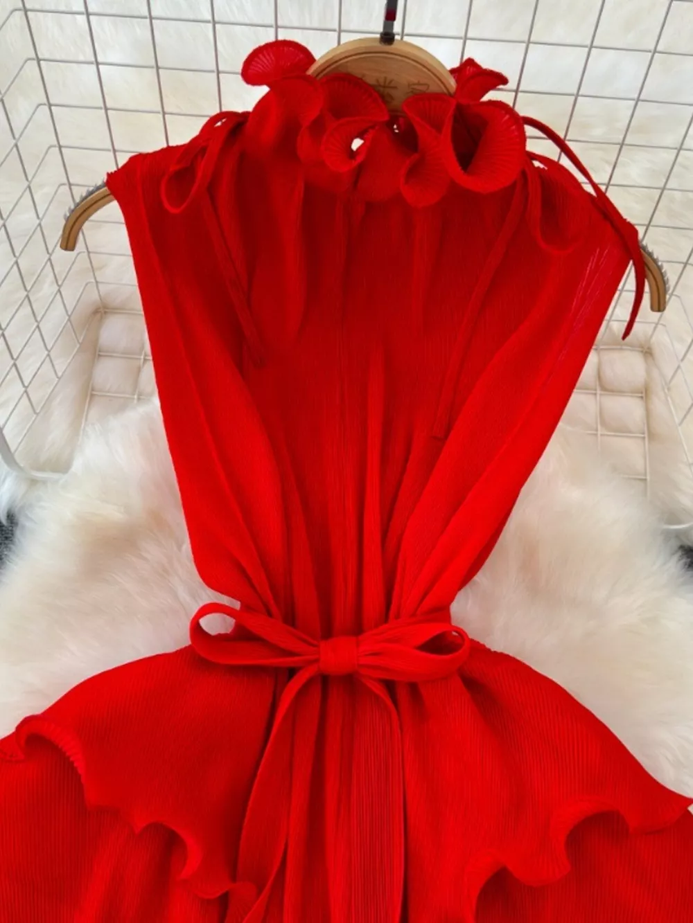 Ruffled Tiered Sleeveless Midi Dress, image 19