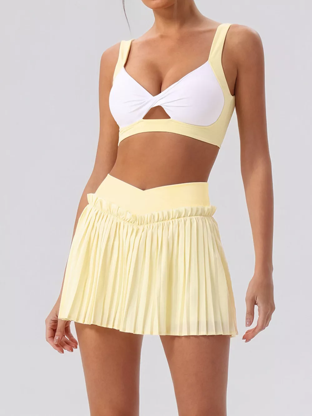 Sleeveless Top and Pleated Skirt Active Set, image 14