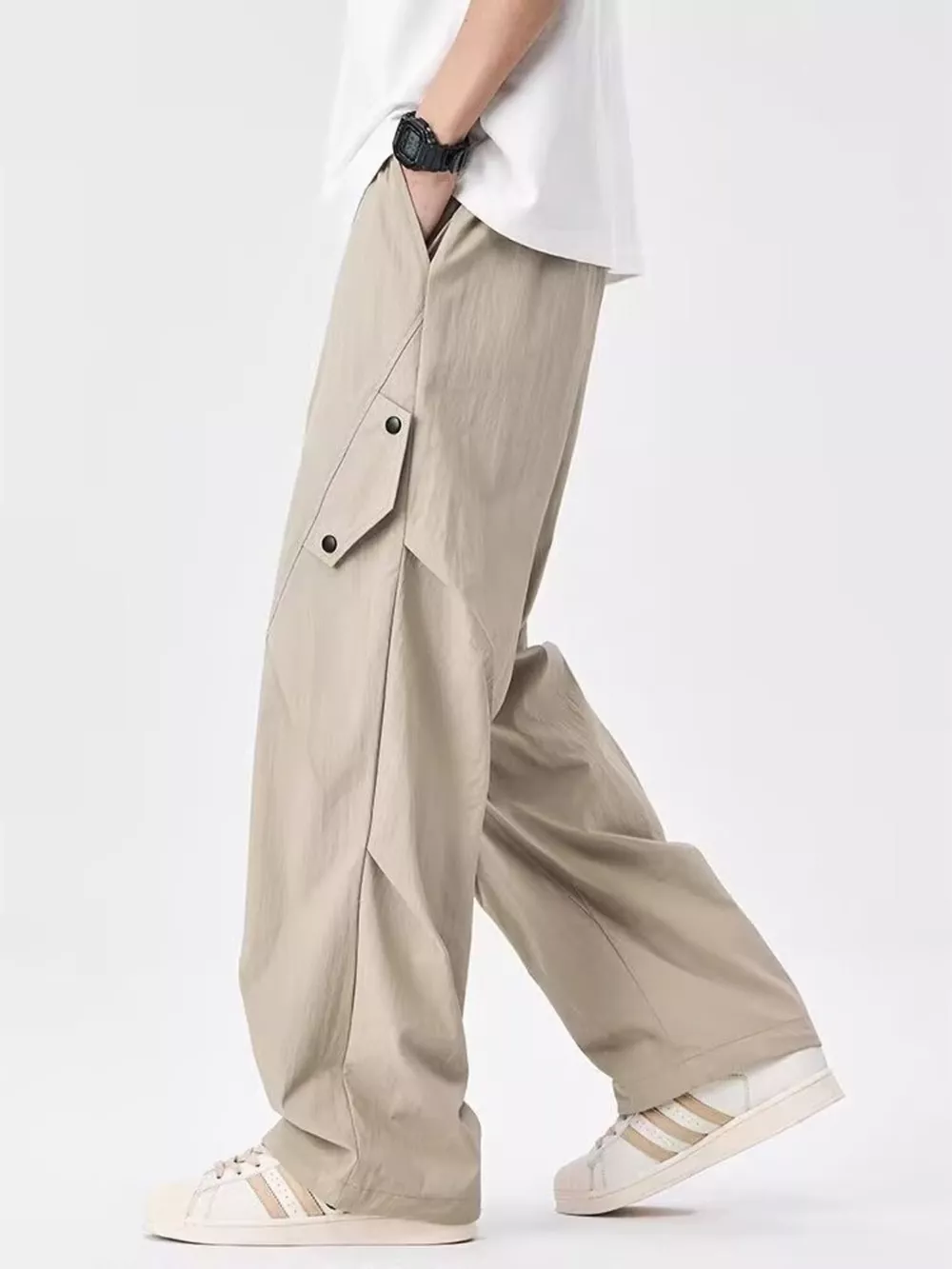 Men's Plus Size Loose Fit Cargo Pants, image 5