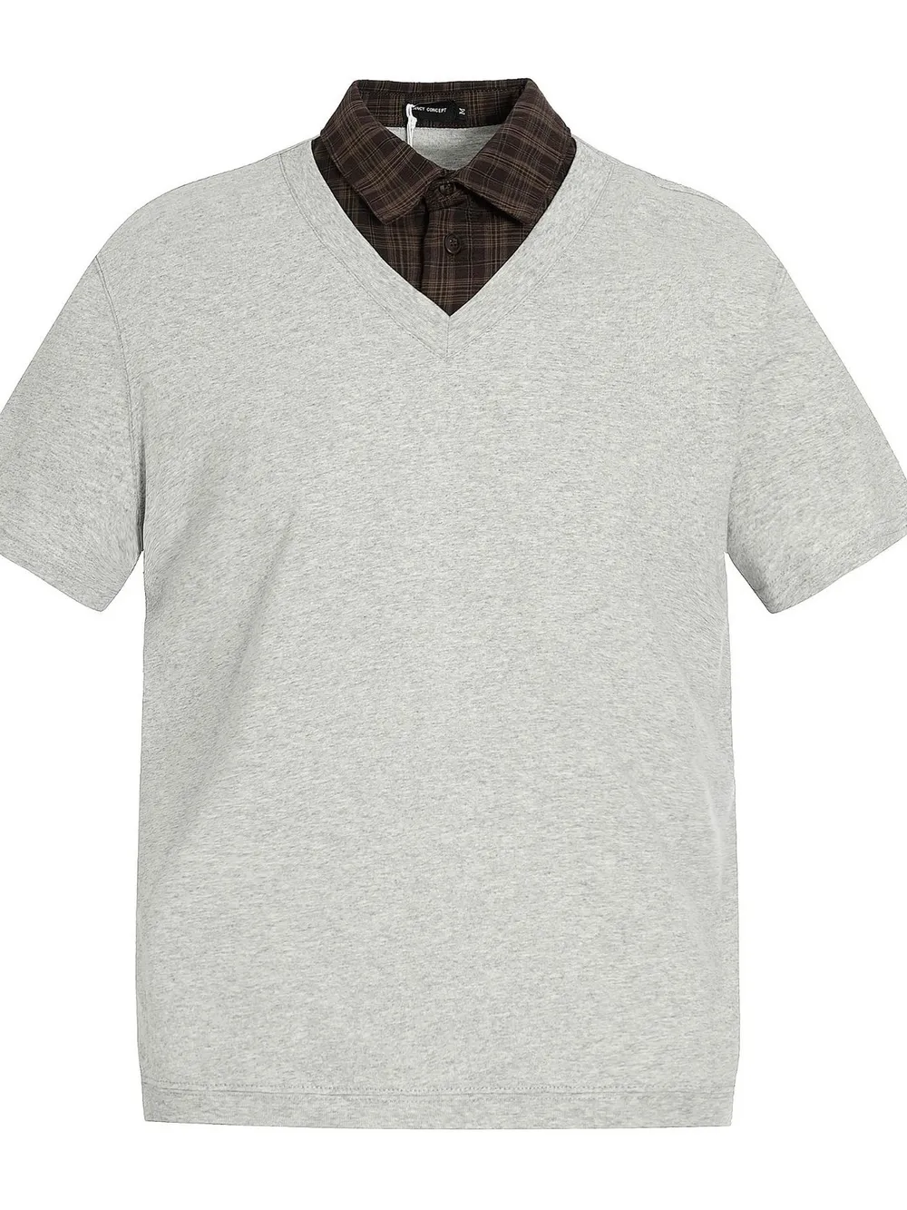 Men's Plaid Collar Short Sleeve Polo, image 3