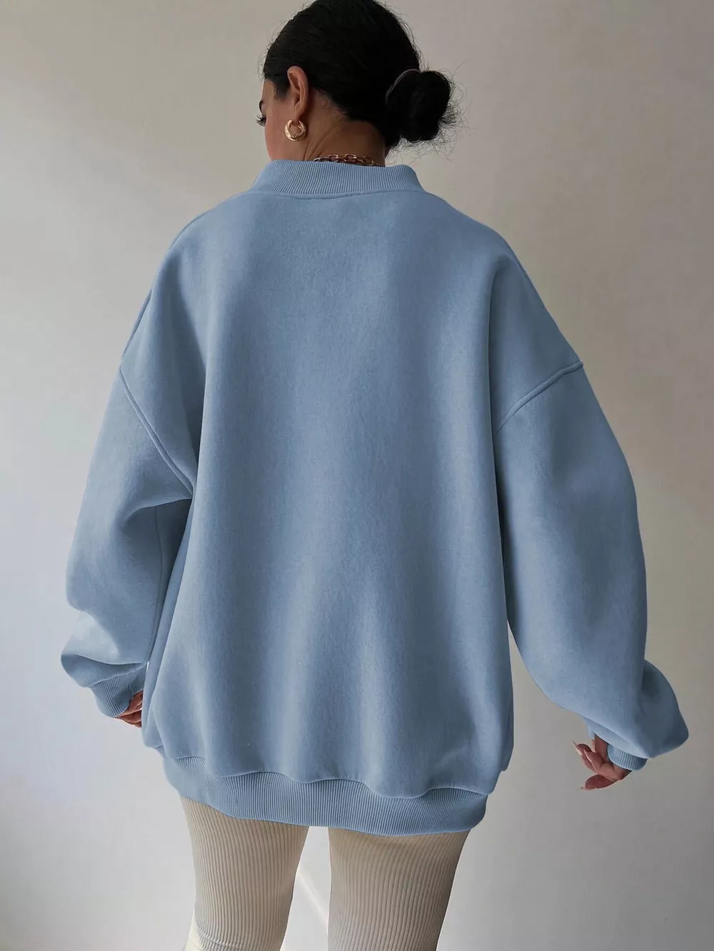 Dropped Shoulder Long Sleeve Oversized Sweatshirt, image 17