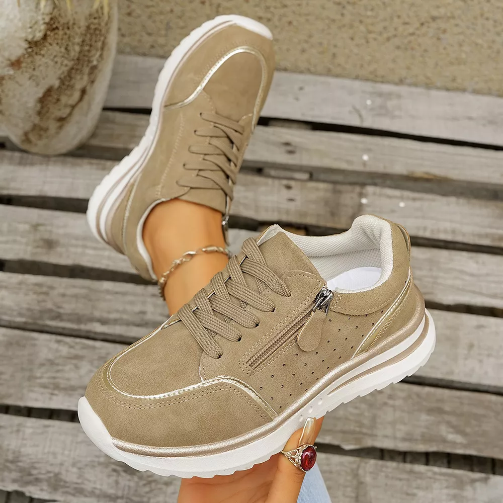 Round Toe Lace Up Sneakers, image 4