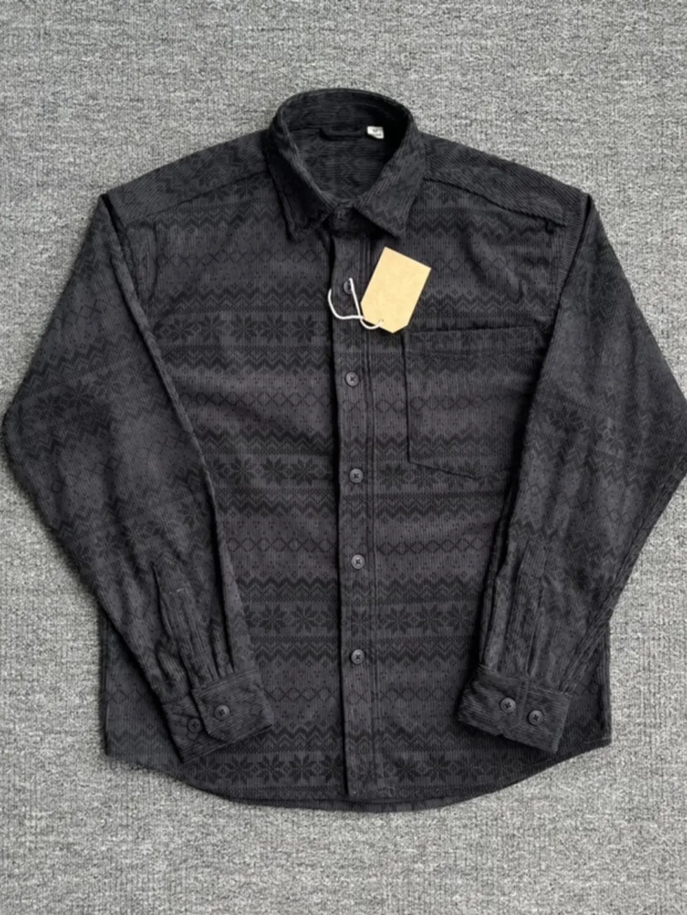 Men's Printed Button Up Long Sleeve Shirt, image 3