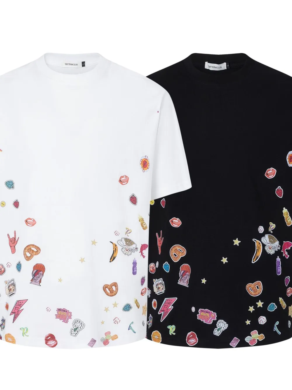 Men's Cosmic Candy Dreams Print Round Neck T-Shirt, image 5