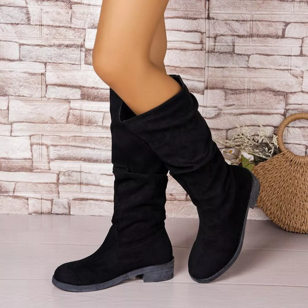 Round Toe Block Heels Boots, image 2