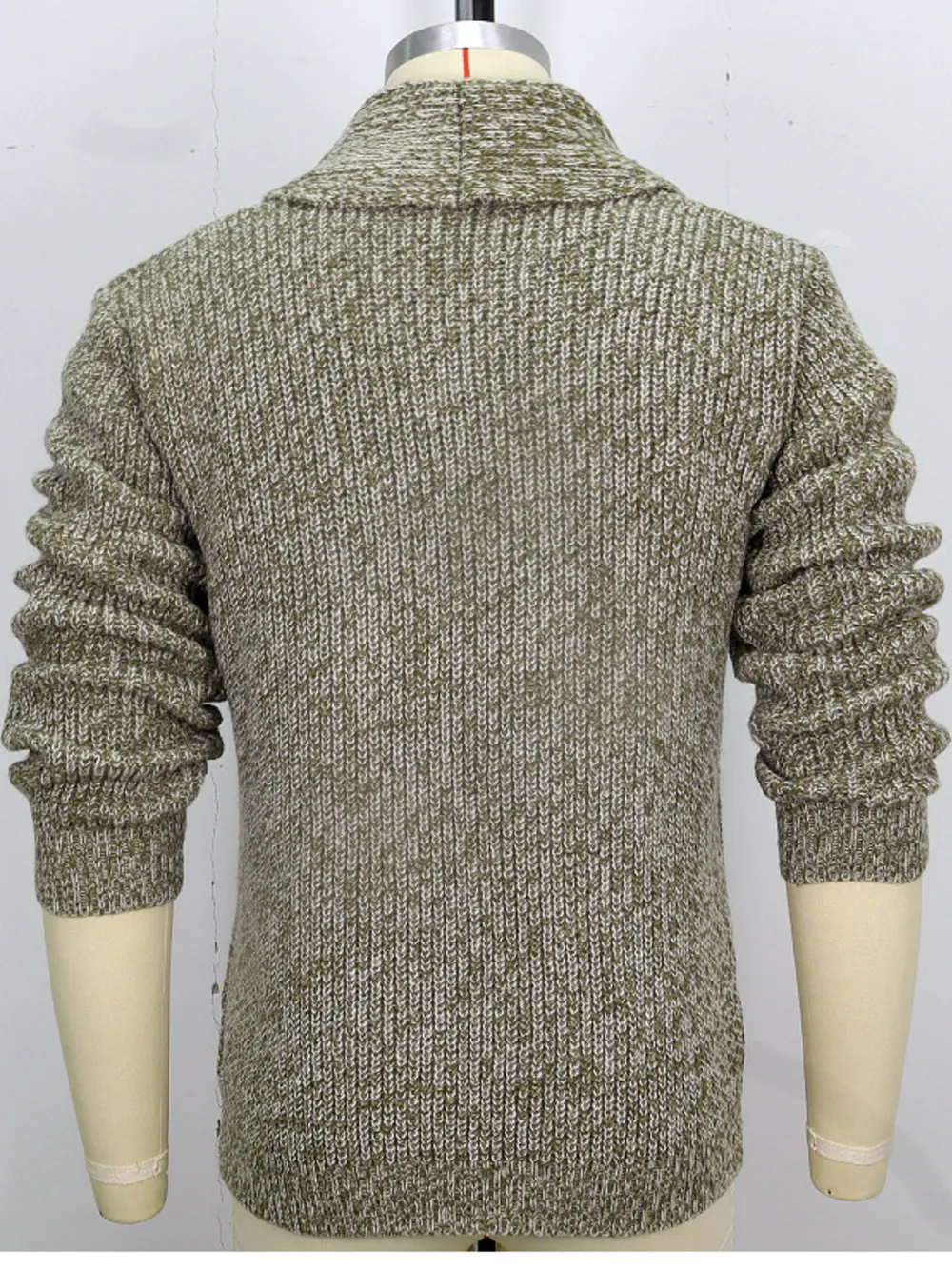 Men's Plus Size Button Up Long Sleeve Cardigan, image 4