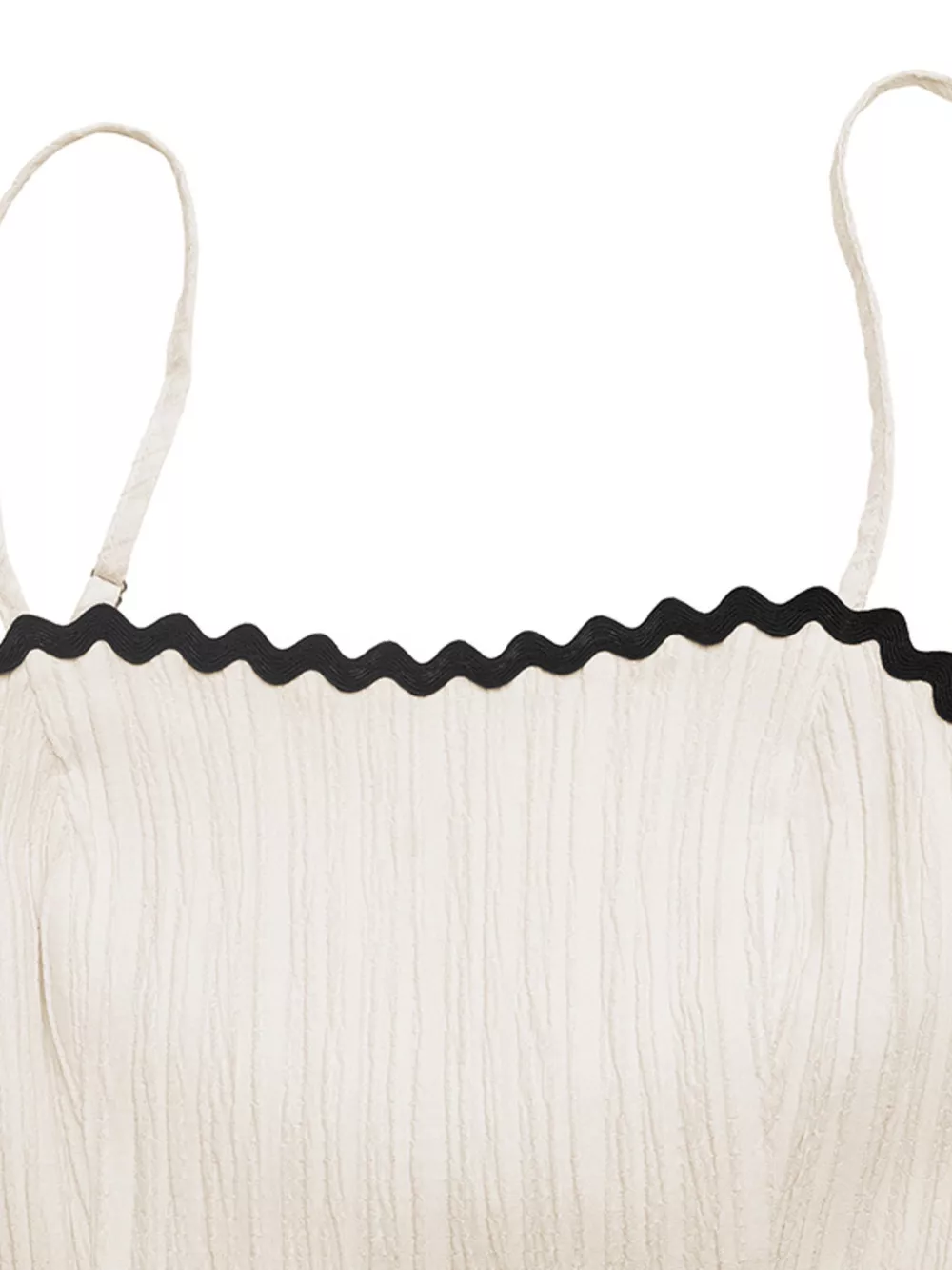 Contrast Trim Tiered Cami Dress, image 8
