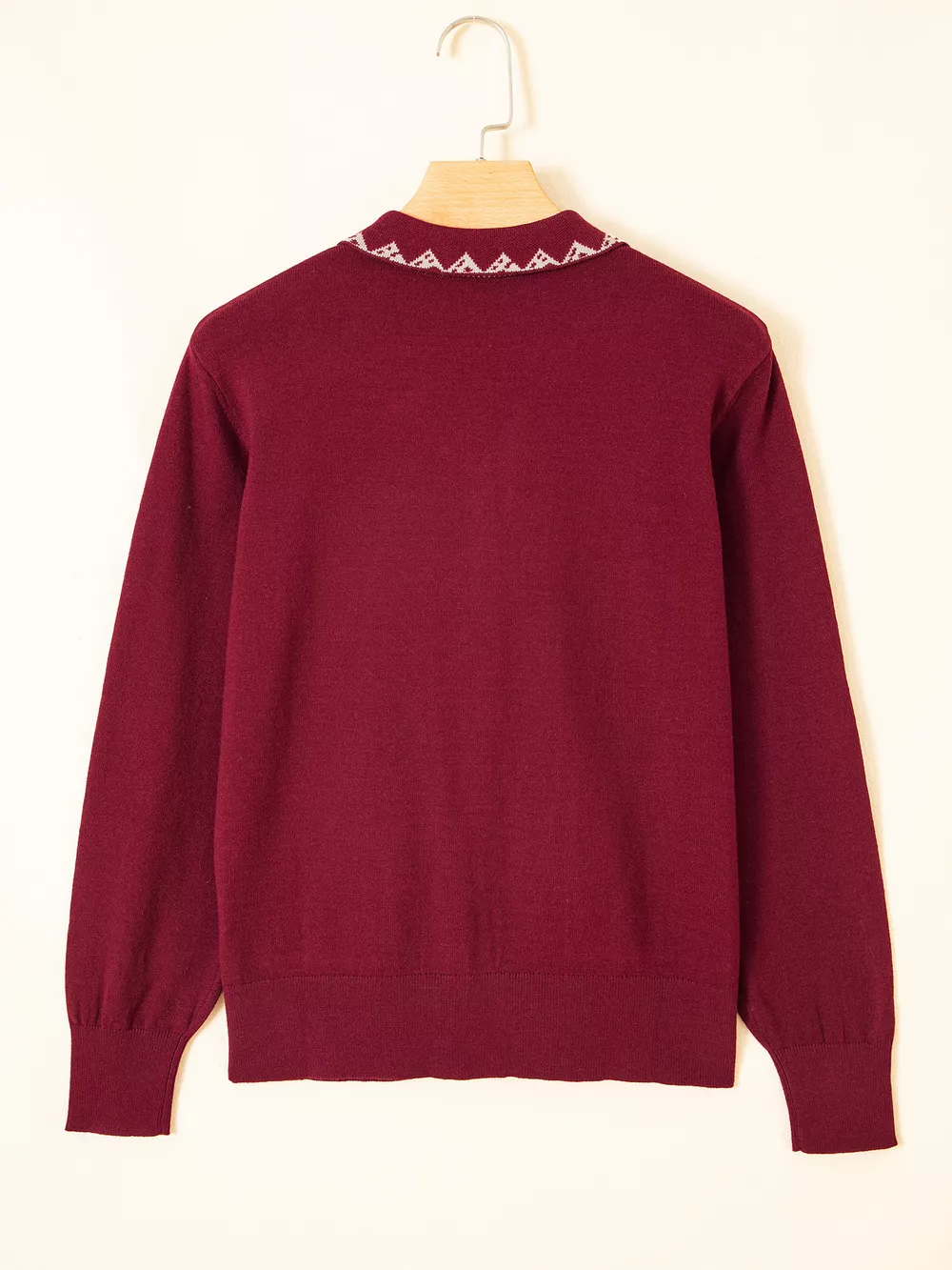 Bow Pocket Collar Long Sleeve Knit Cardigan, image 5