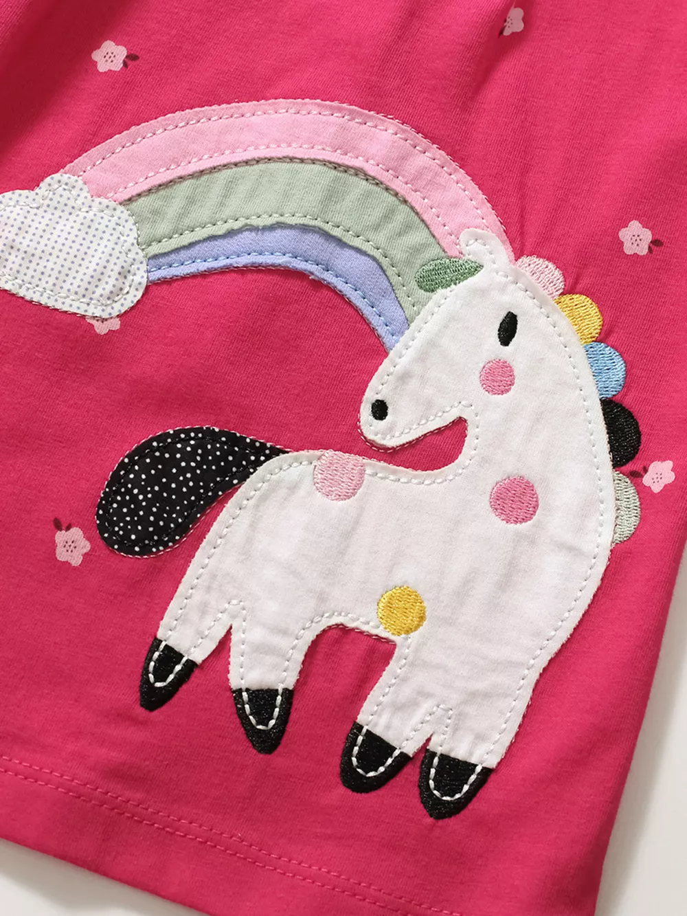 Children's Unicorn Rainbow Round Neck Casual Dress, image 5