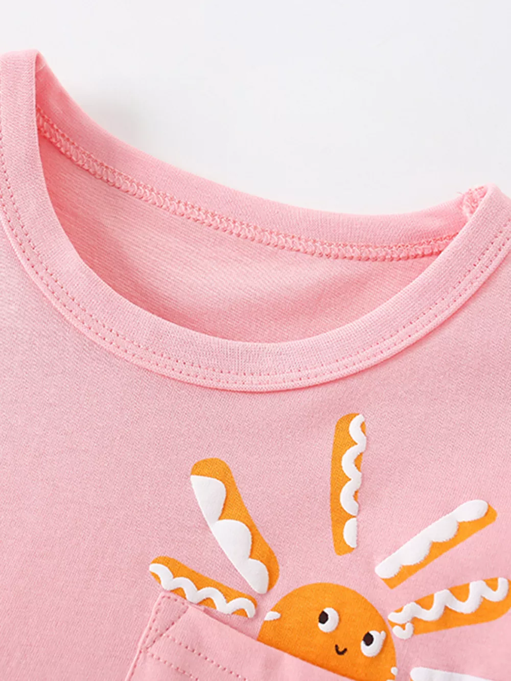 Children's Sun Round Neck Top and Shorts Set, image 3