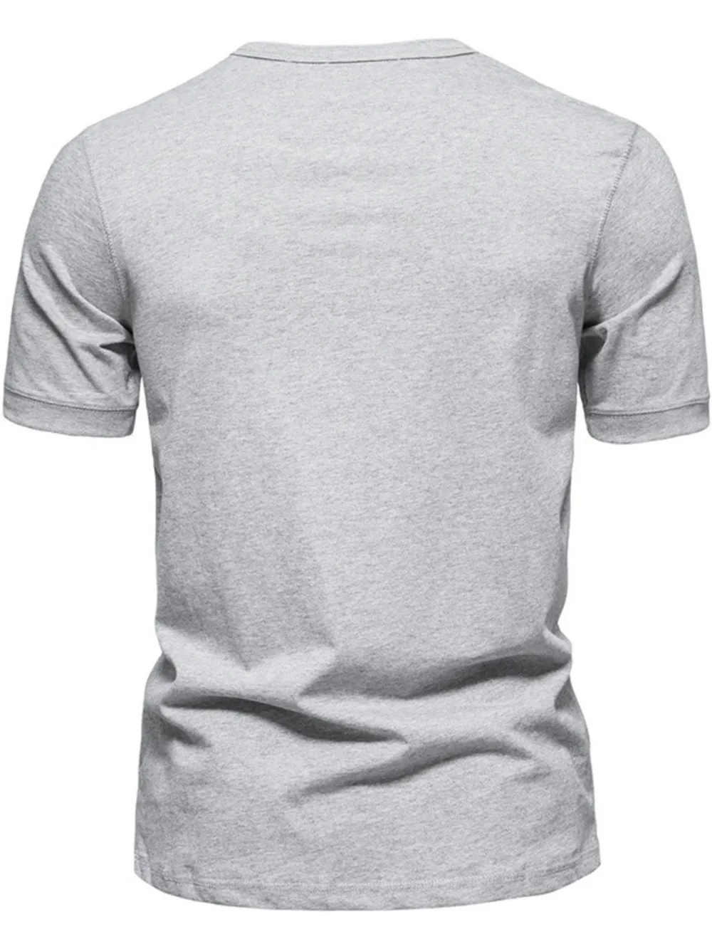 Men's Full Size Henley Style T-Shirt with Button Detail Plus Size, image 12
