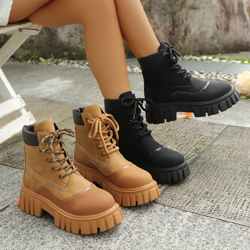 Lace Up Platform Boots, image 2