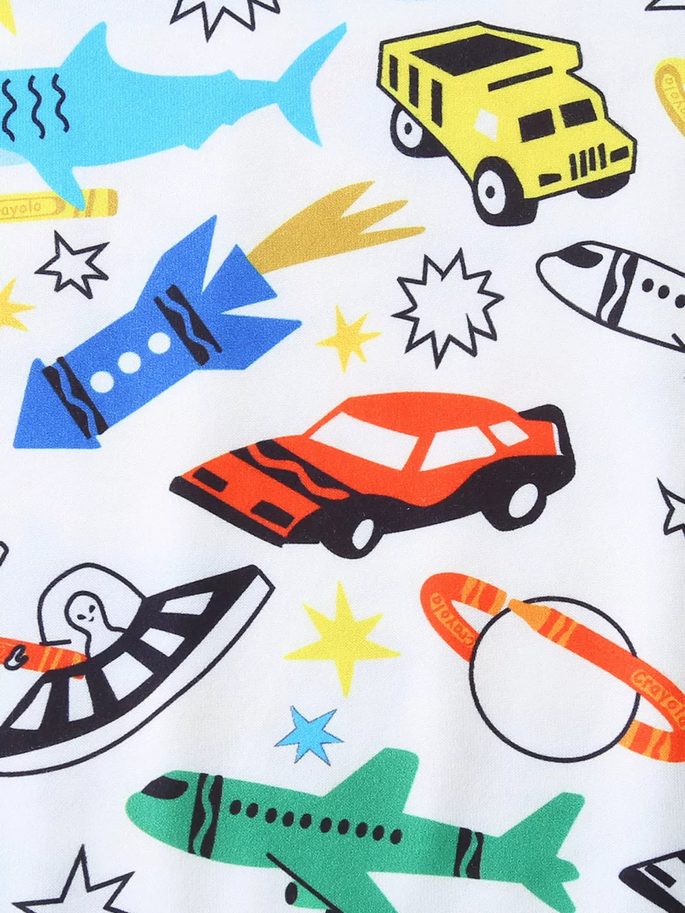 Children's Cartoon Vehicle Print Tee and Shorts Set, image 4