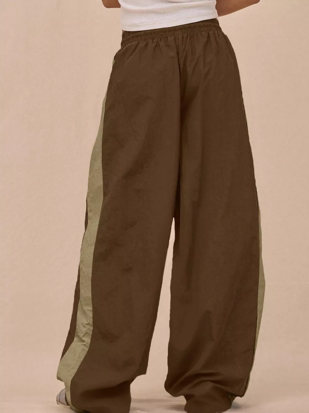 Color-Block Tracksuit and Wide-Leg Pants Set, image 4