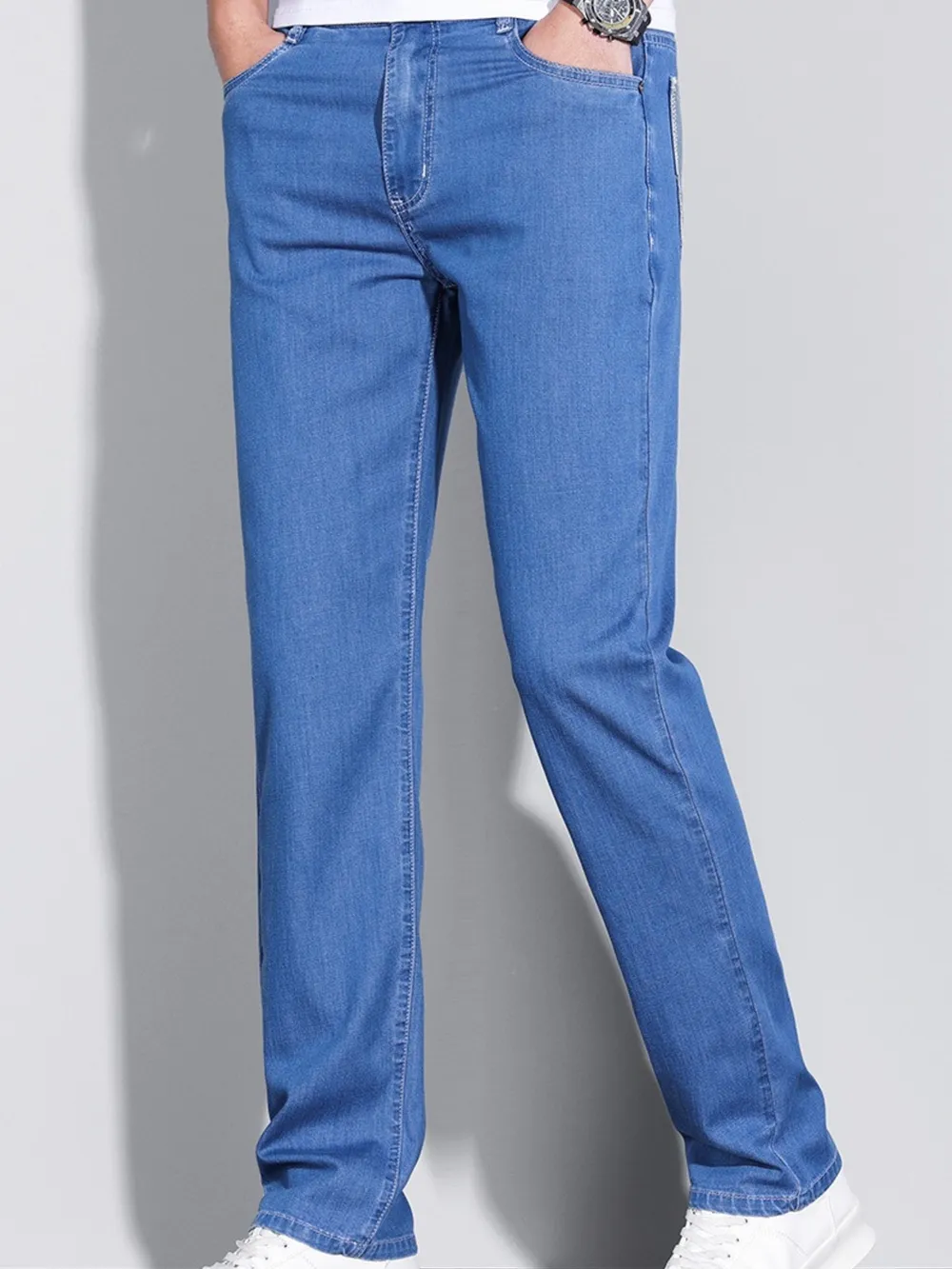 Men's Washed Straight Fit Jeans, image 7
