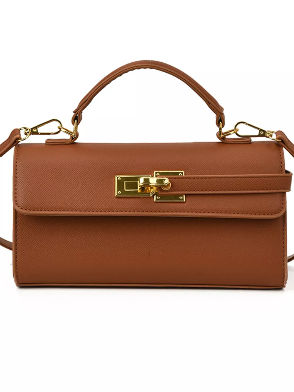 Golden Clasp Crossbody Bag, image 12