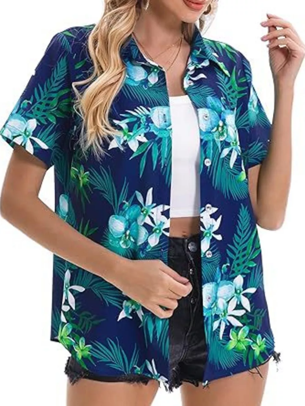 Plant Print Short Sleeve Shirt, image 19
