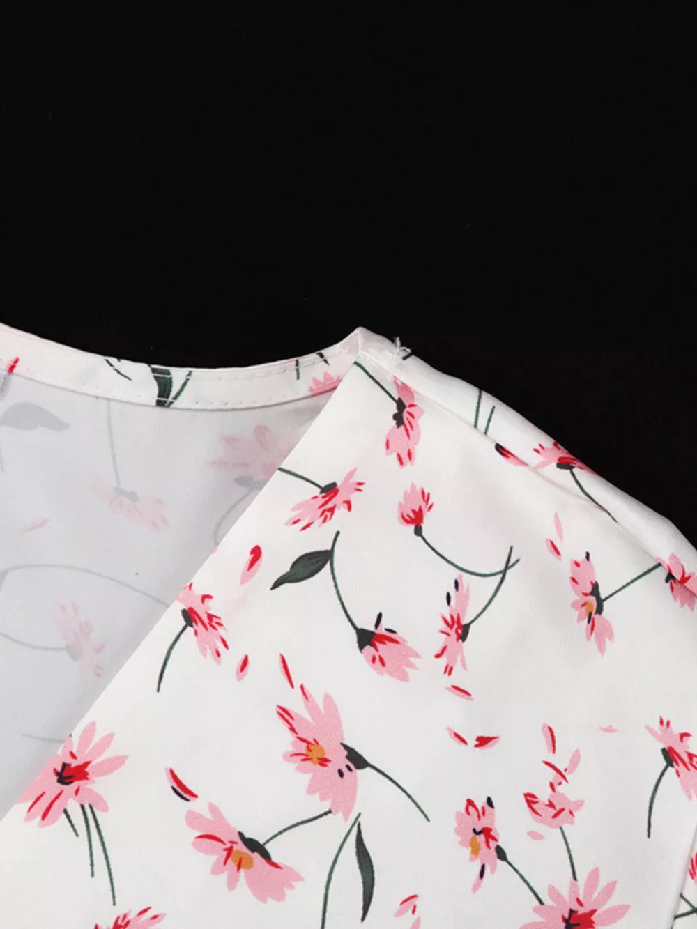 Floral Print V-Neck Flutter Sleeves Midi Dress, image 9