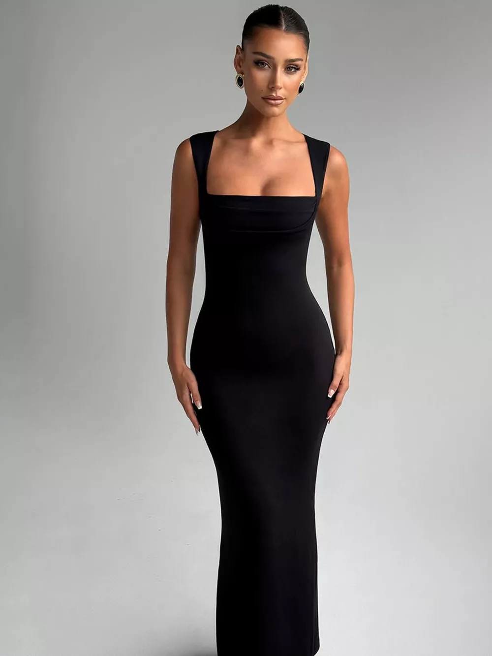 Square Neck Sleeveless Maxi Dress, image 3