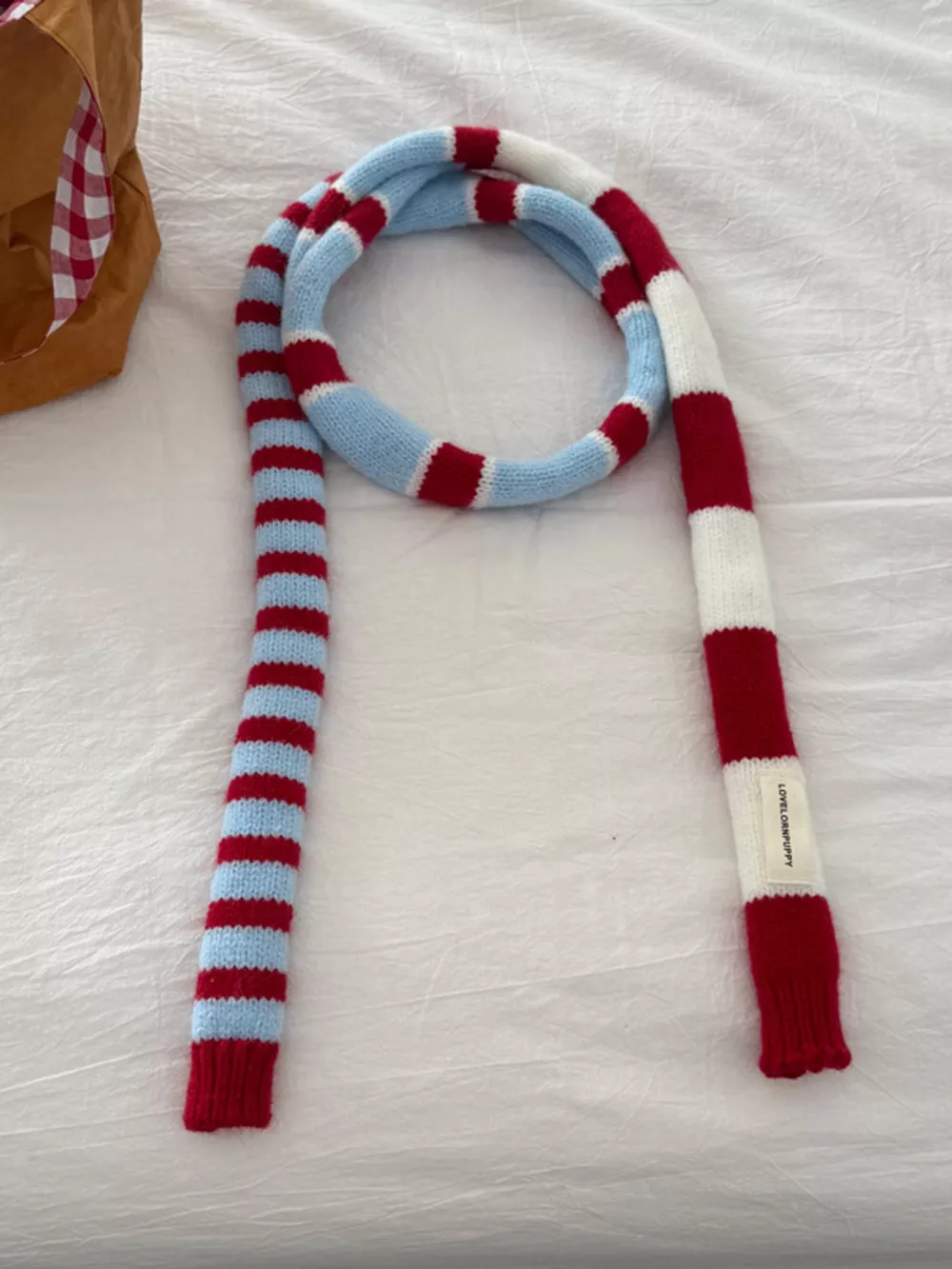 Striped Knitted Warm Scarf, image 3