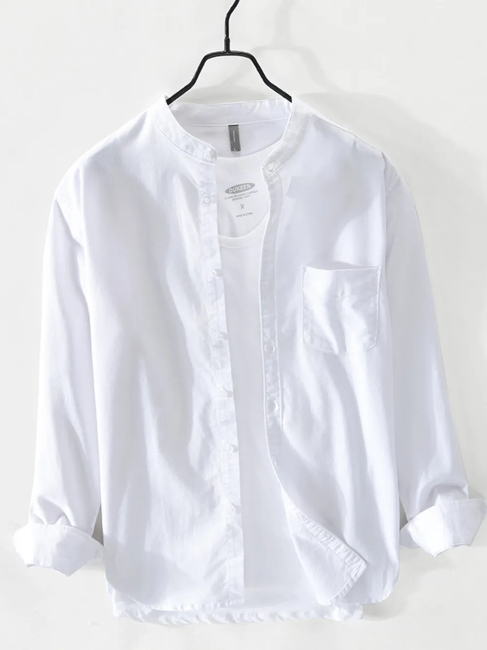 Men's Plus Size Button Up Long Sleeve Shirt, image 2