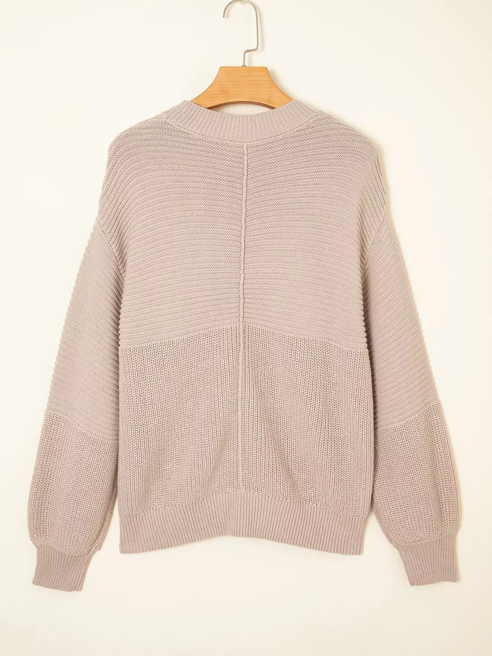 Texture Knitted Dropped Shoulder Sweater, image 8