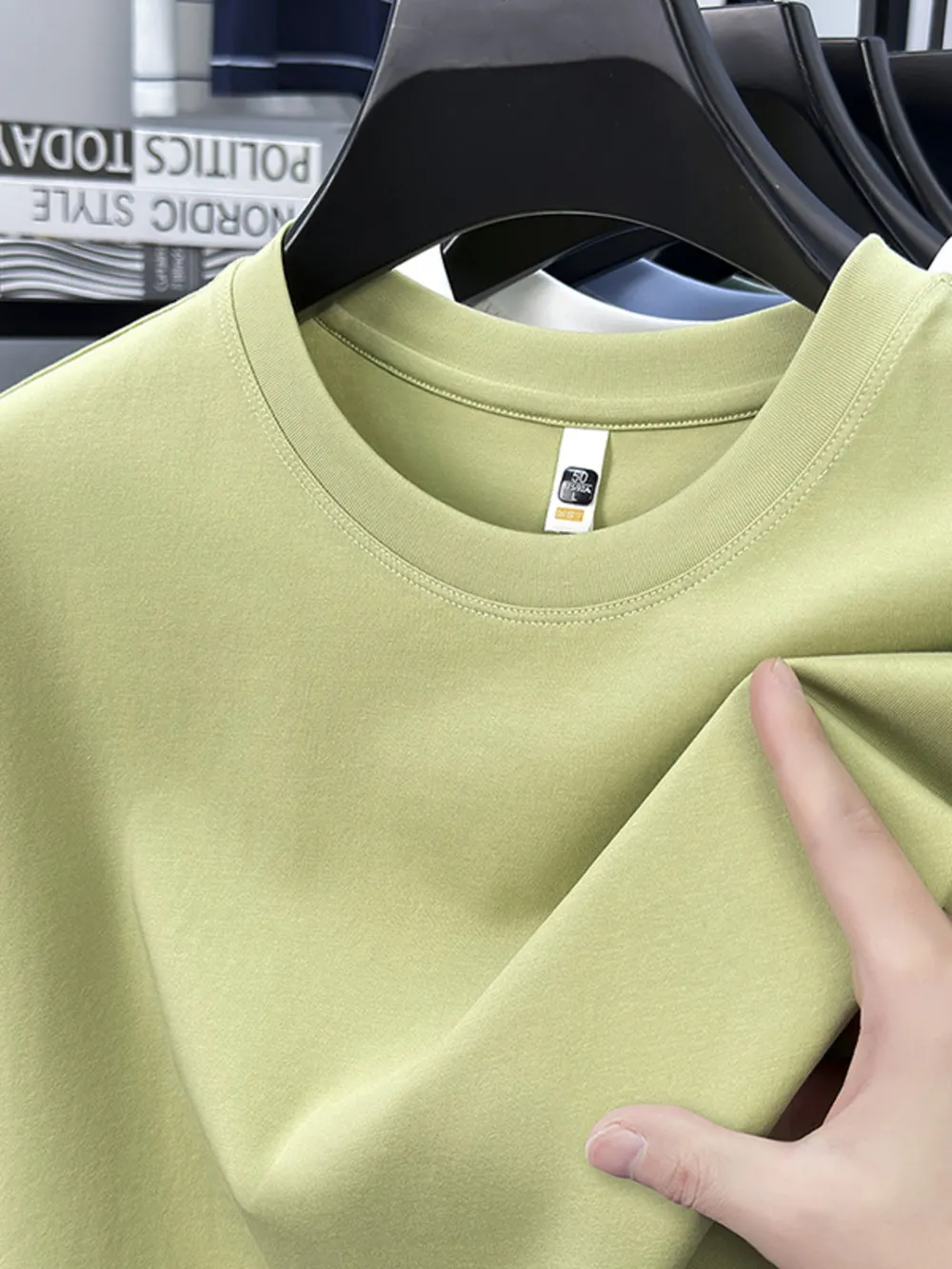 Men's Full Size Round Neck Short Sleeve Breathableen T-Shirt Plus Size, image 6