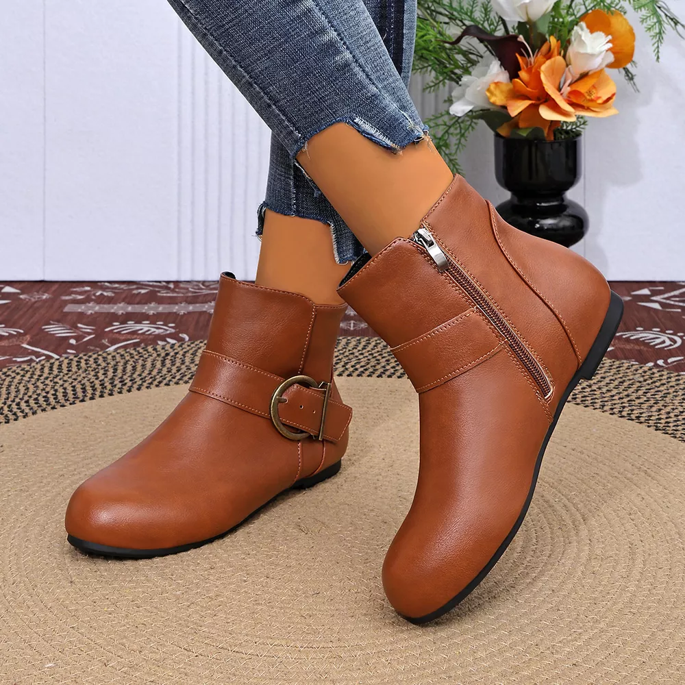 Round Toe Ankle Boots, image 8