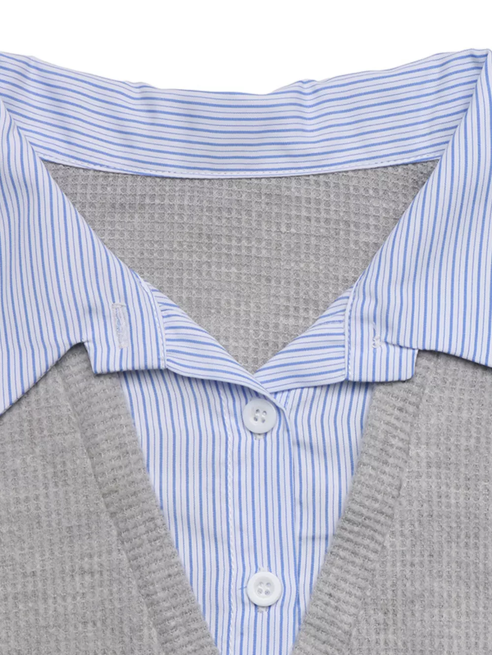 Striped Collar Dropped Shoulder Sweatshirt, image 9
