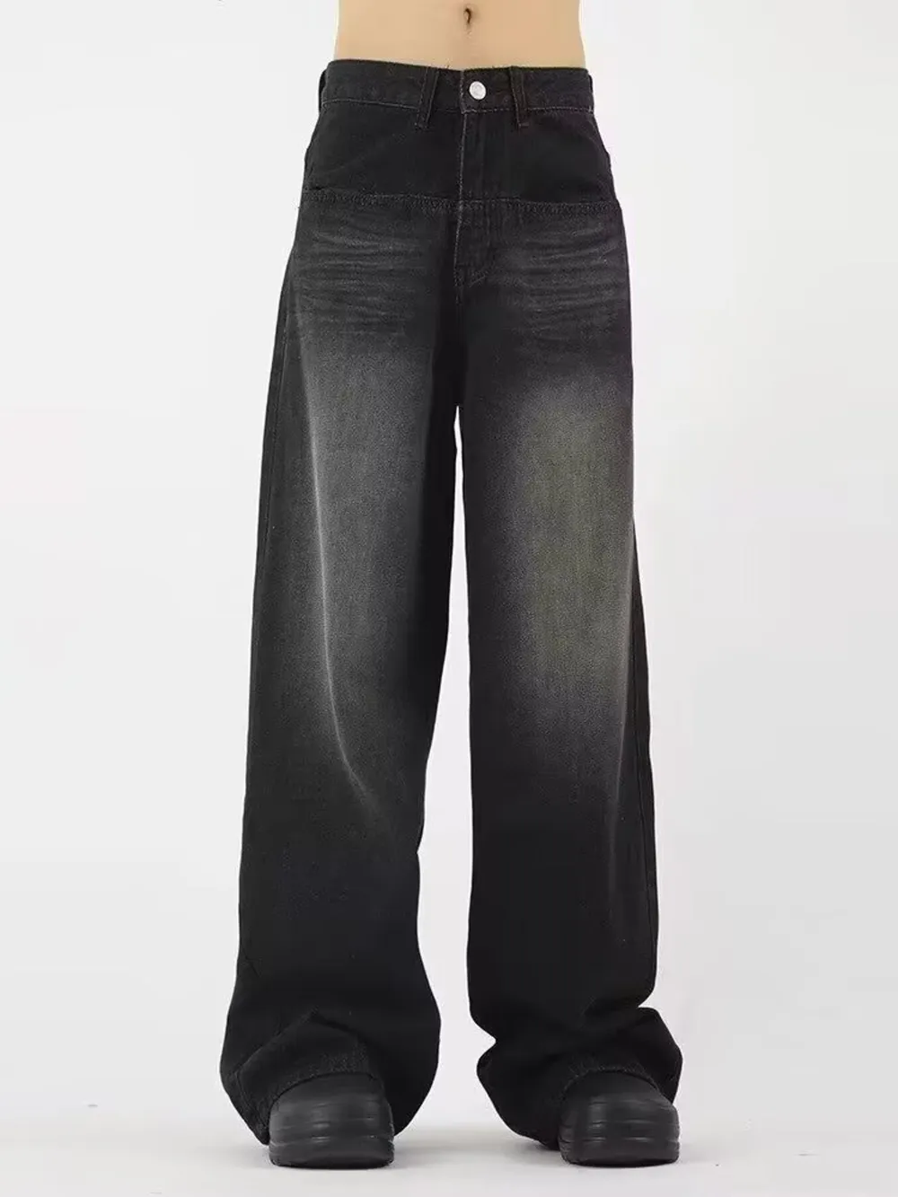 Men's Full Size Wide Leg Gradient Wash Jeans Plus Size
