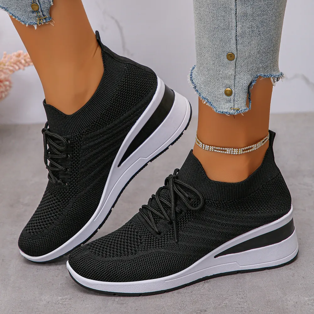 Lace Up Wedge Athletic, image 3
