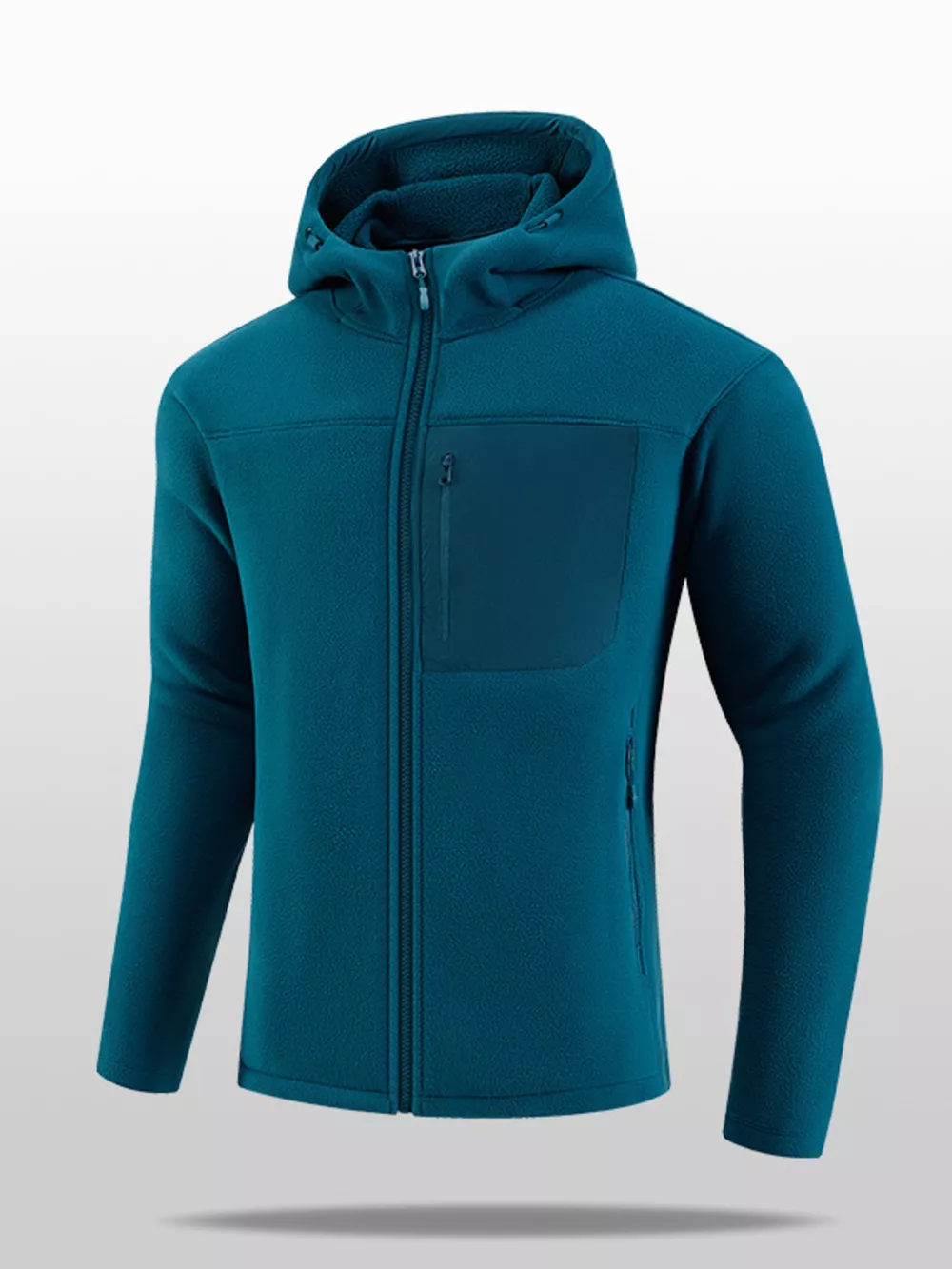 Men's Plus Size Hooded Fleece Full- Jacket, image 4