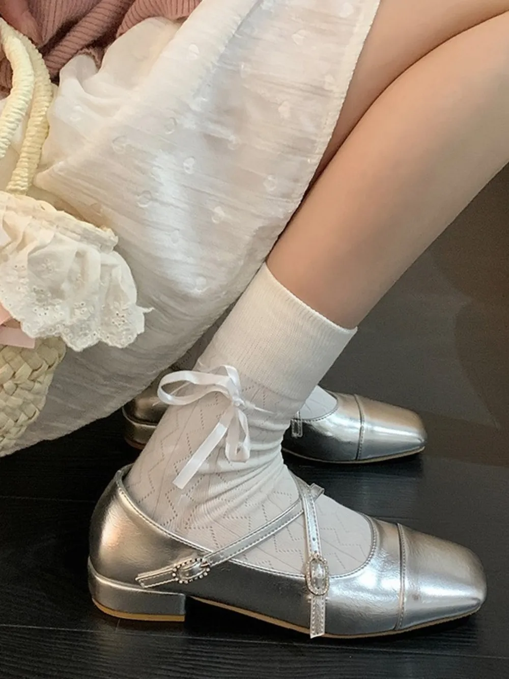 Square Toe Block Heels Mary Jane Shoes, image 4