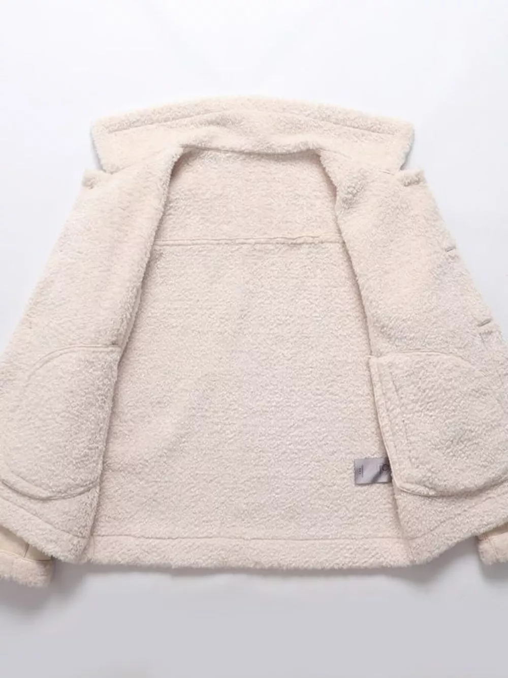 Men's Plus Size Shearling Lined Button Up Jacket, image 5