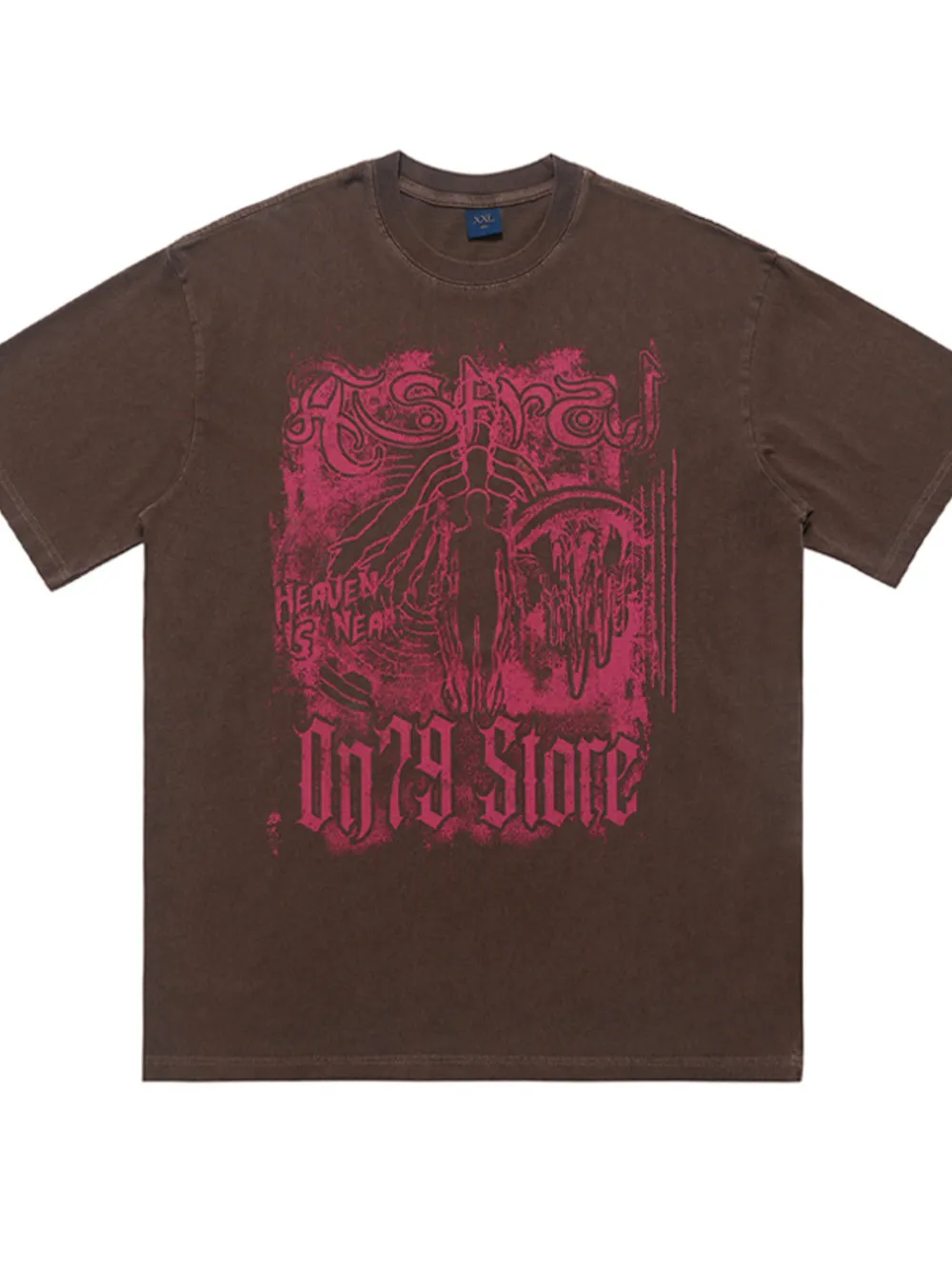 Men's Graphic Round Neck Oversized T-Shirt, image 4