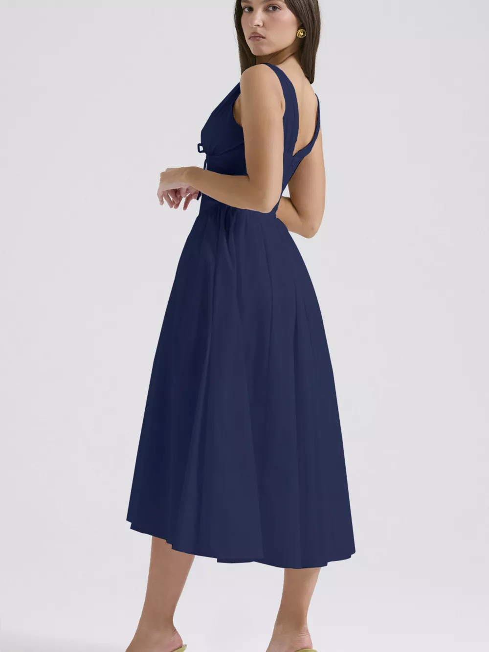 V-Neck Sleeveless Midi Dress, image 20