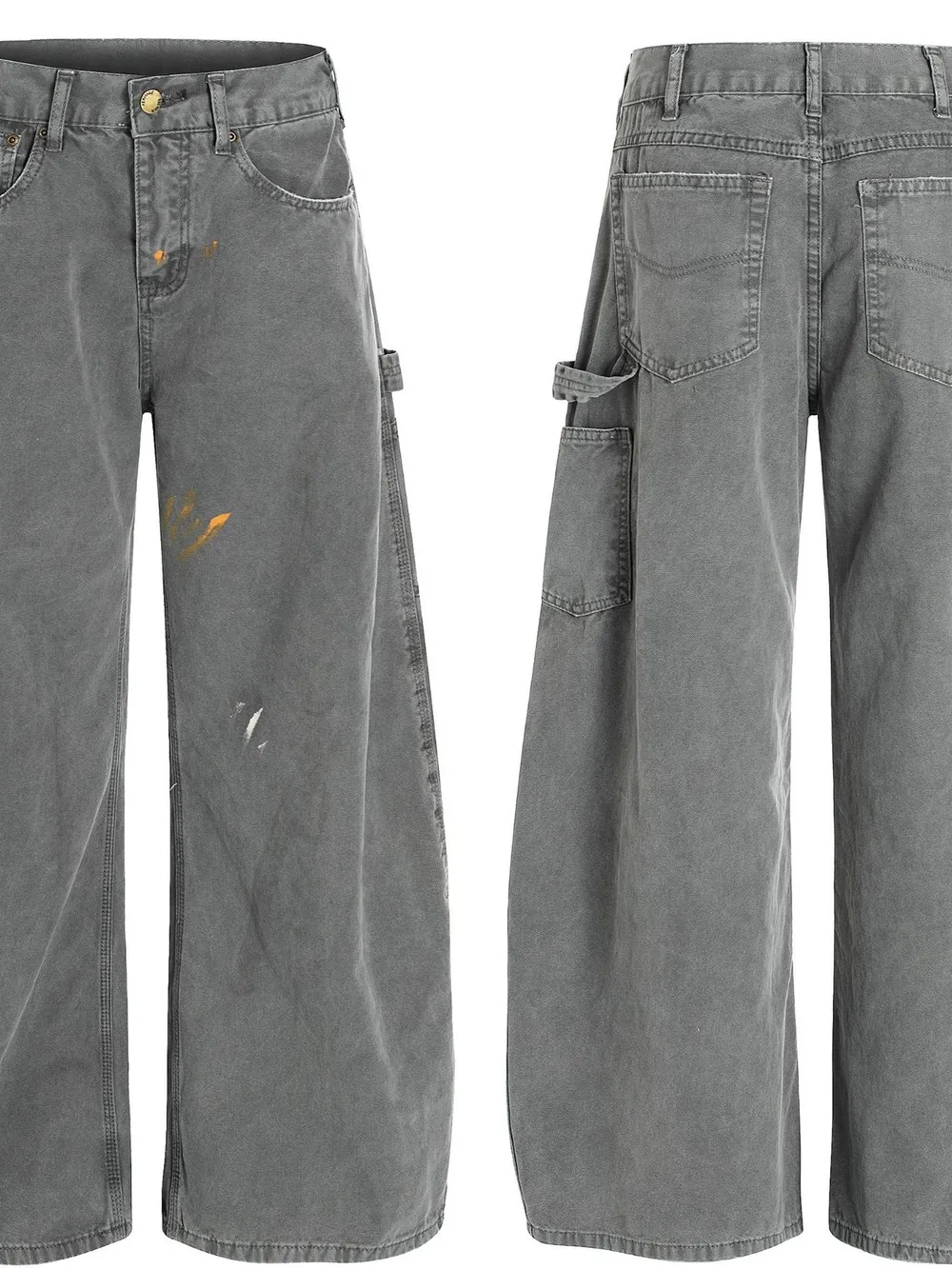 Men's Washed Distressed Curved Jeans, image 4