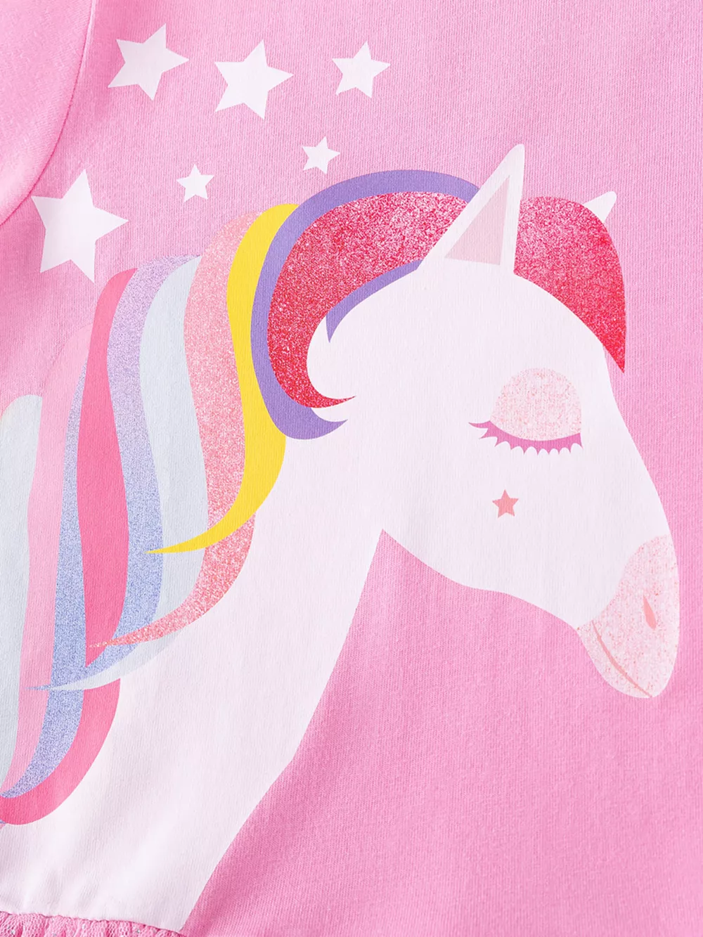 Children's Unicorn Print Long Sleeve Tulle Dress, image 5