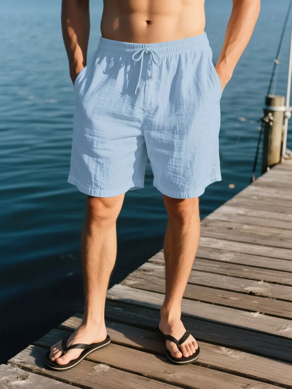 Men's Full Size Drawstring Shorts with Pockets Plus Size, image 6