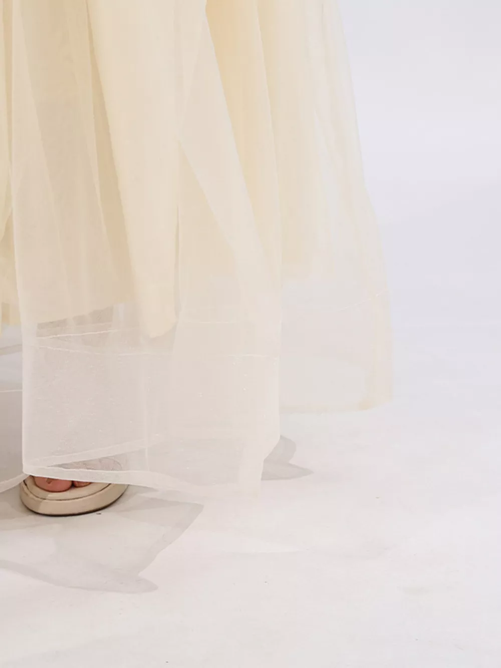 Contrast Flower Sleeveless Tulle Maxi Dress, image 11